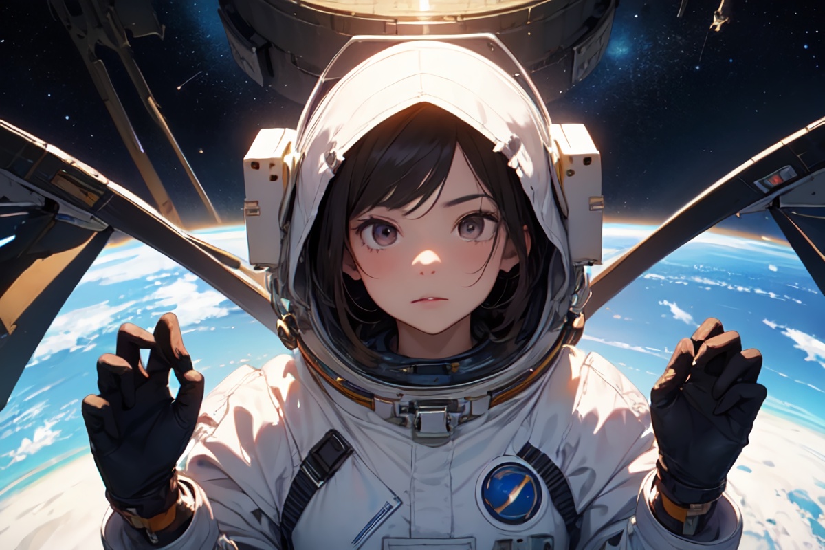 Astronaut①   chichi puiちちぷいAIイラスト専用の投稿サイト