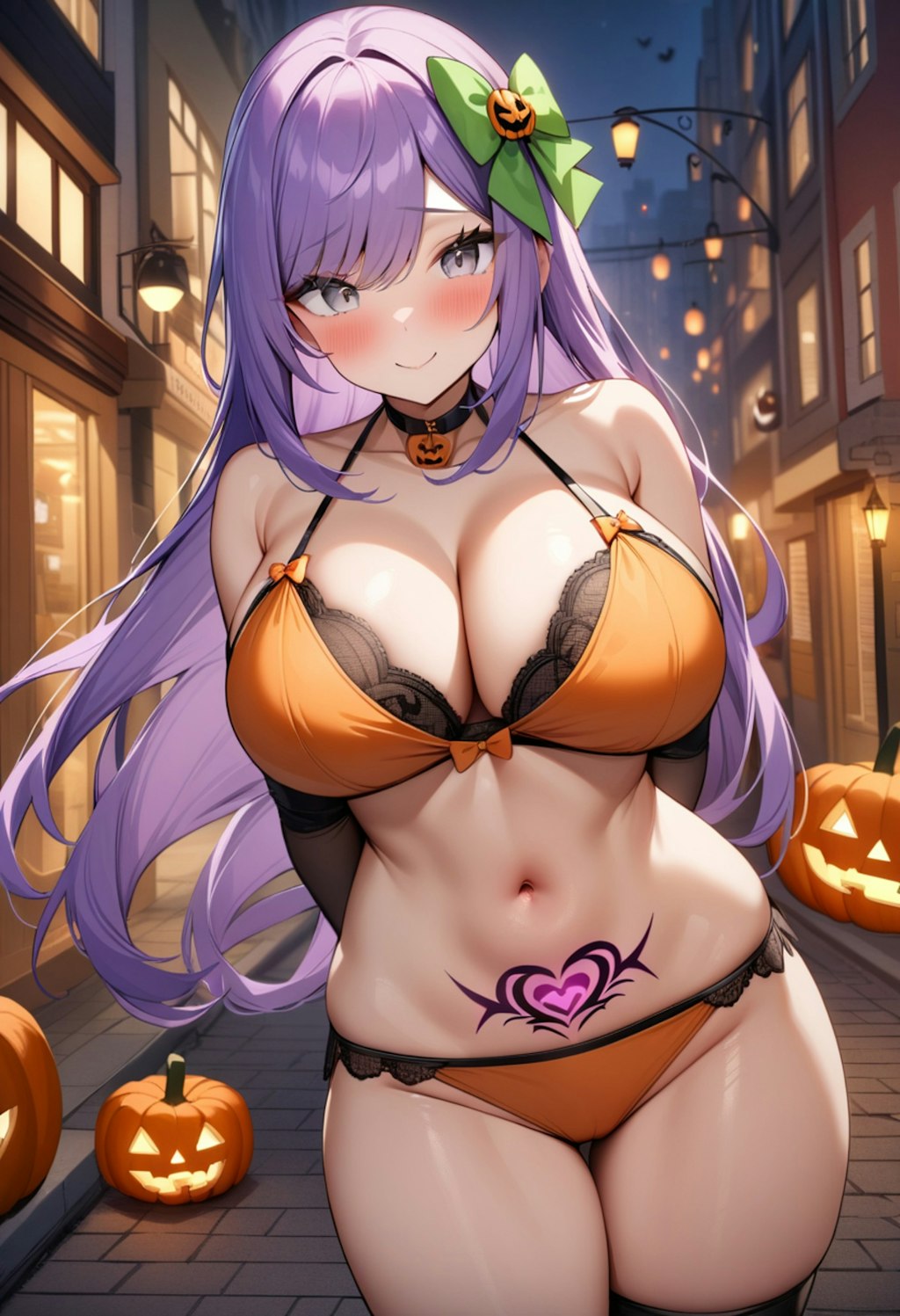 モア︎‪💕︎のジャックオーランタンビキニ🎃👙