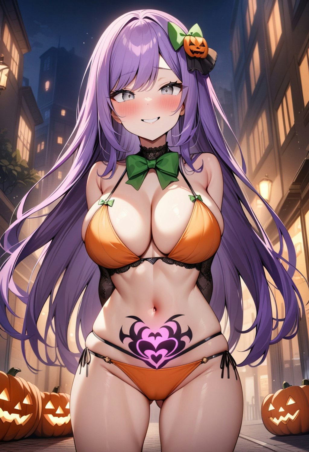 モア︎‪💕︎のジャックオーランタンビキニ🎃👙