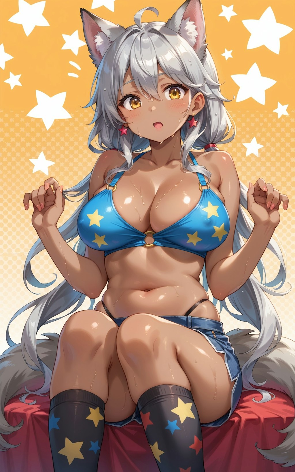 爆乳ケモミミっ娘