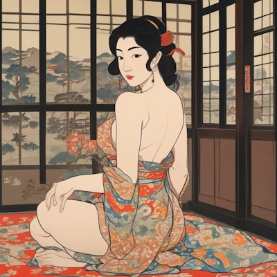 浮世絵の日本女性