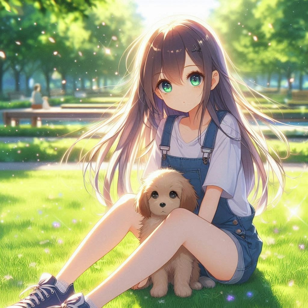 子犬と女の子🐾