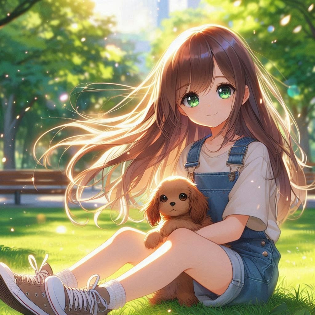 子犬と女の子🐾