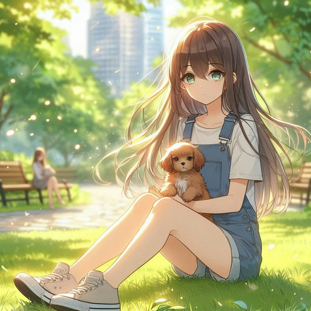 子犬と女の子🐾