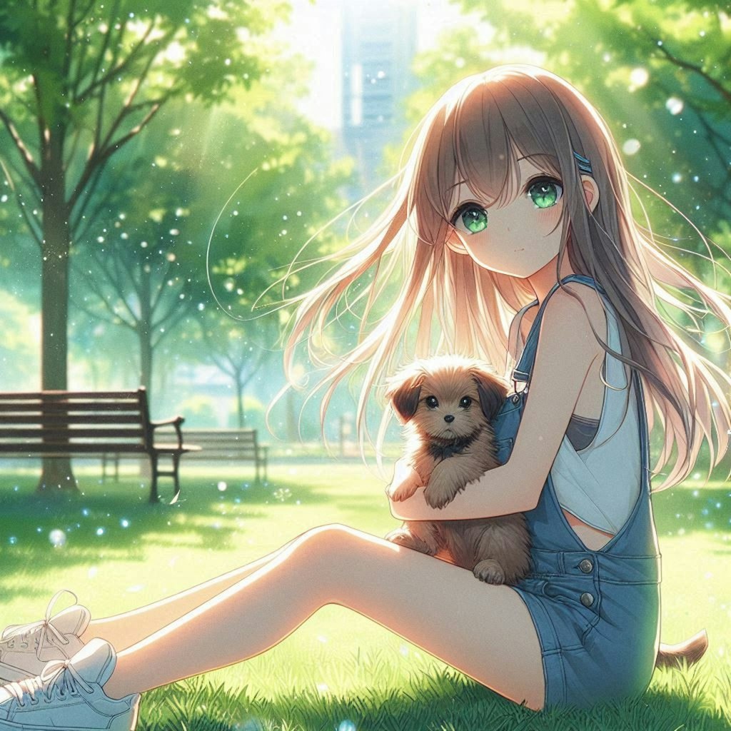 子犬と女の子🐾