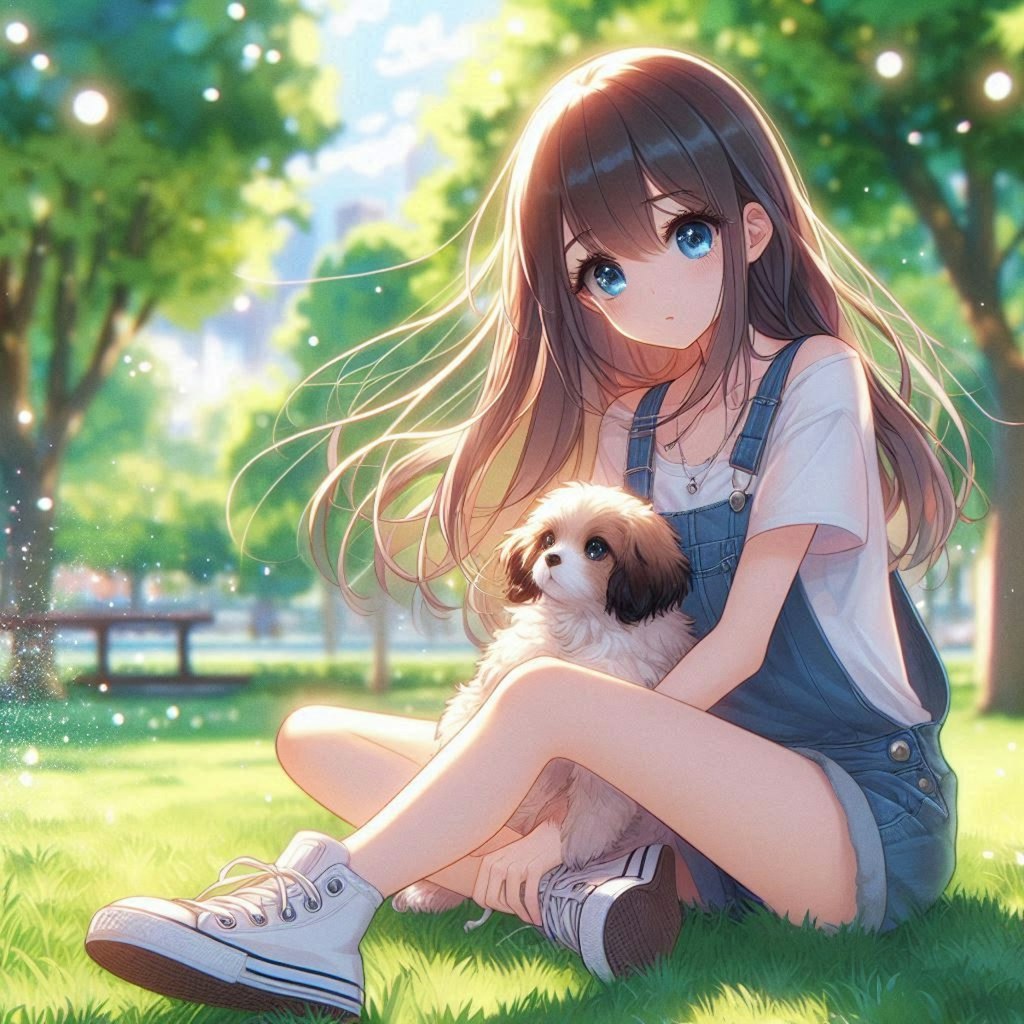 子犬と女の子🐾