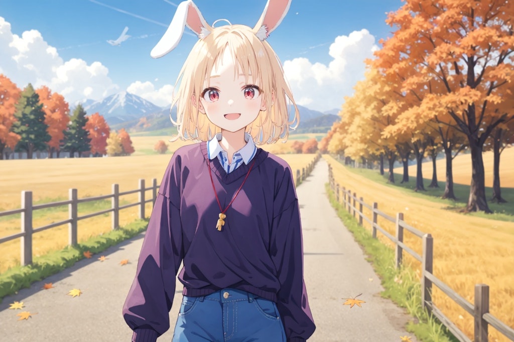 ミミ🐰🥕と紅葉🍁🍂✨