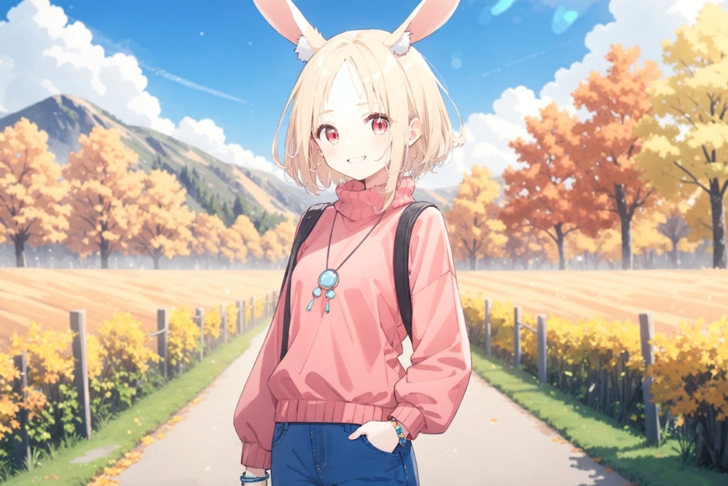 ミミ🐰🥕と紅葉🍁🍂✨