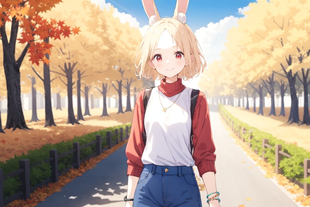 ミミ🐰🥕と紅葉🍁🍂✨