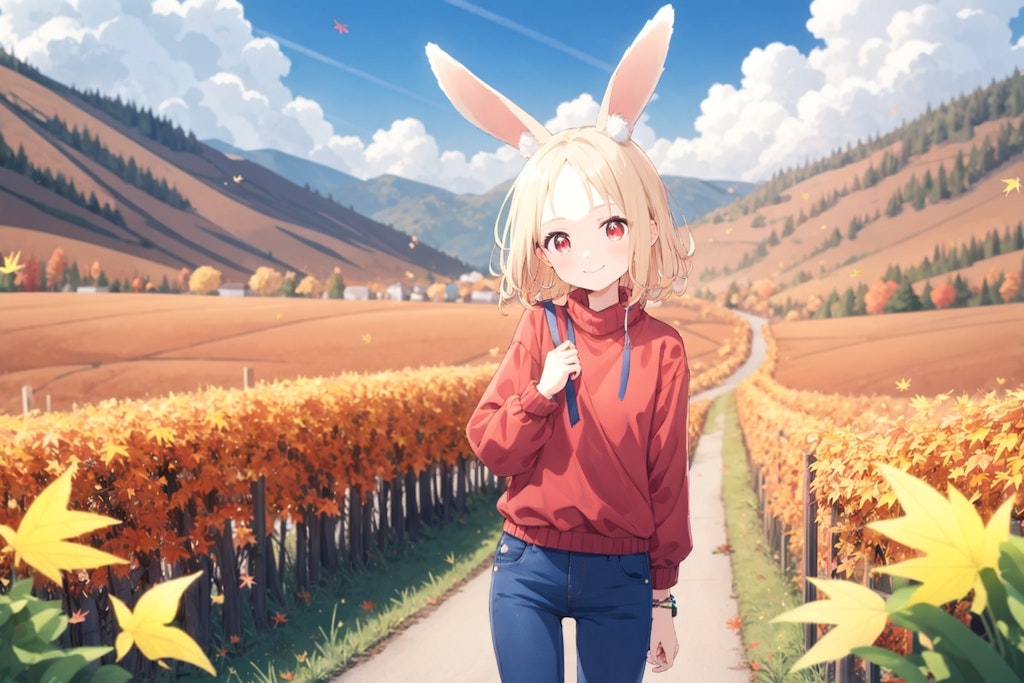 ミミ🐰🥕と紅葉🍁🍂✨