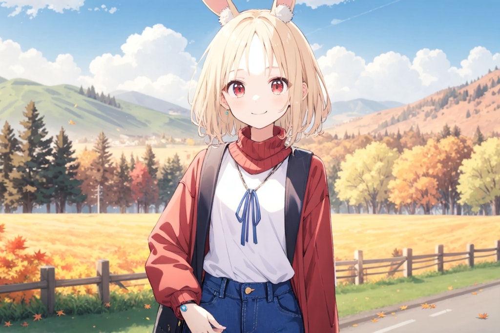 ミミ🐰🥕と紅葉🍁🍂✨