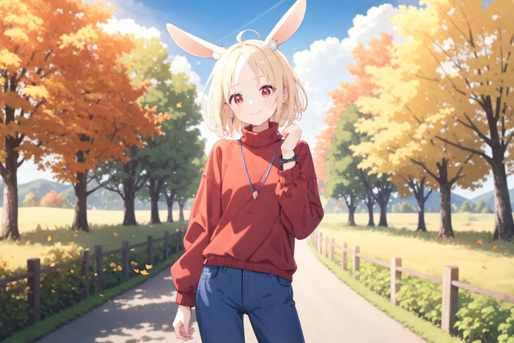 ミミ🐰🥕と紅葉🍁🍂✨