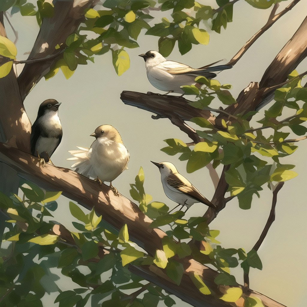 ジャングルに住む鳥たち