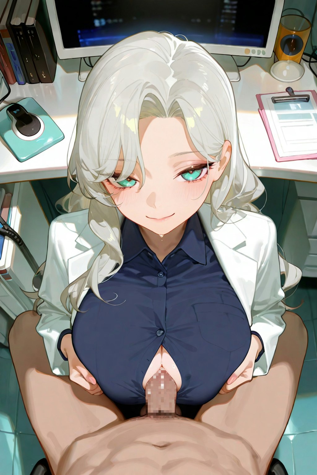 博士のご褒美　着衣パイズリ