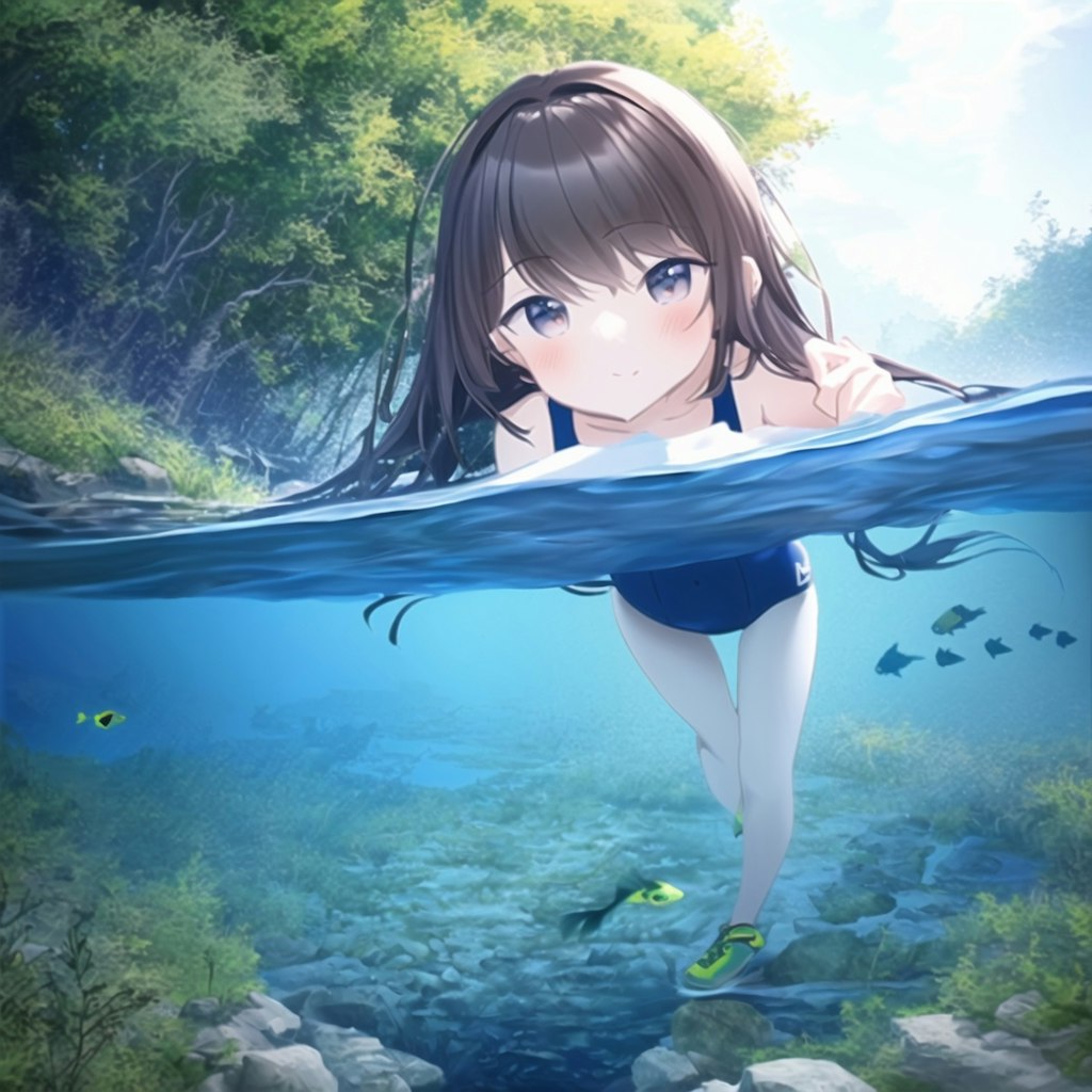 魚取りの女の子