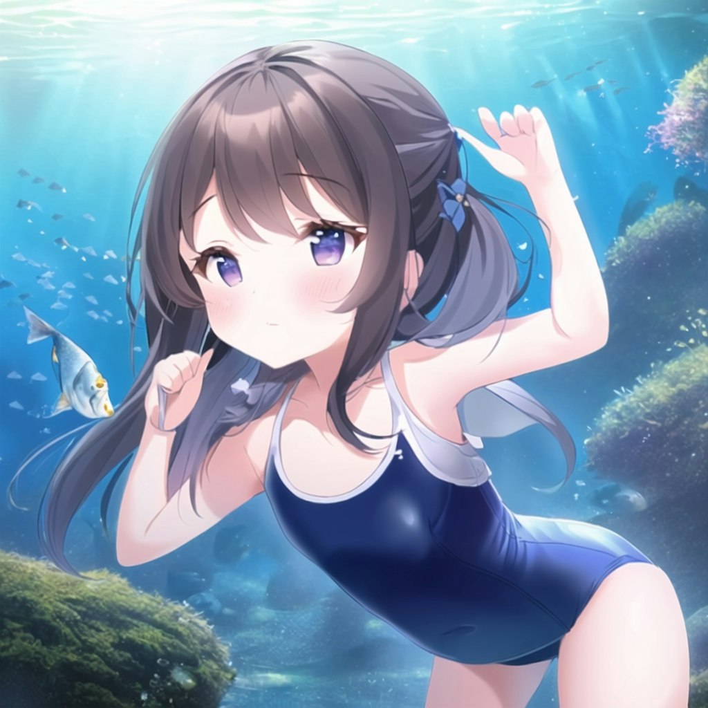 魚取りの女の子