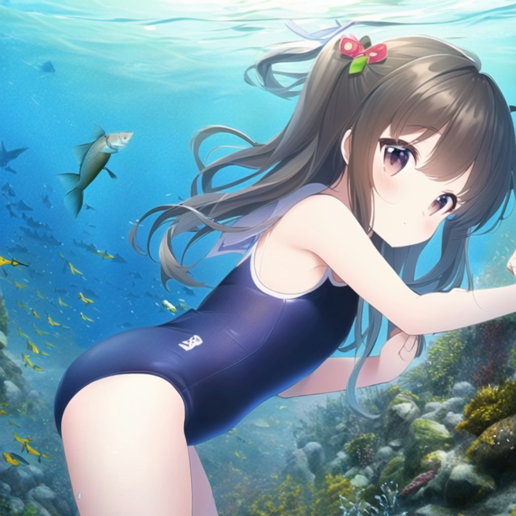 魚取りの女の子