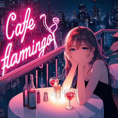 Cafe flamingo にて