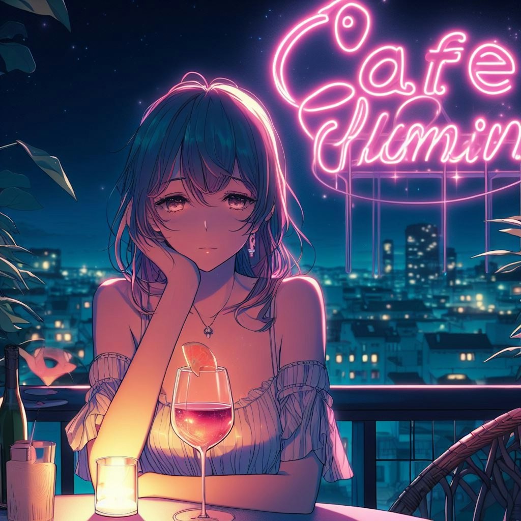 Cafe flamingo にて