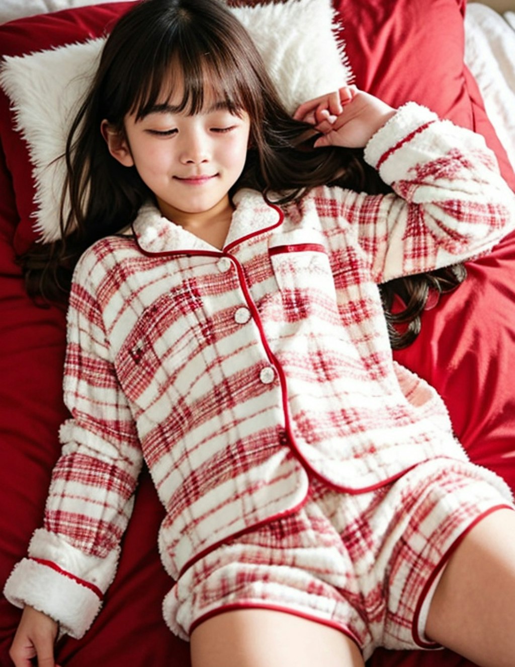 pajama girl sleeping