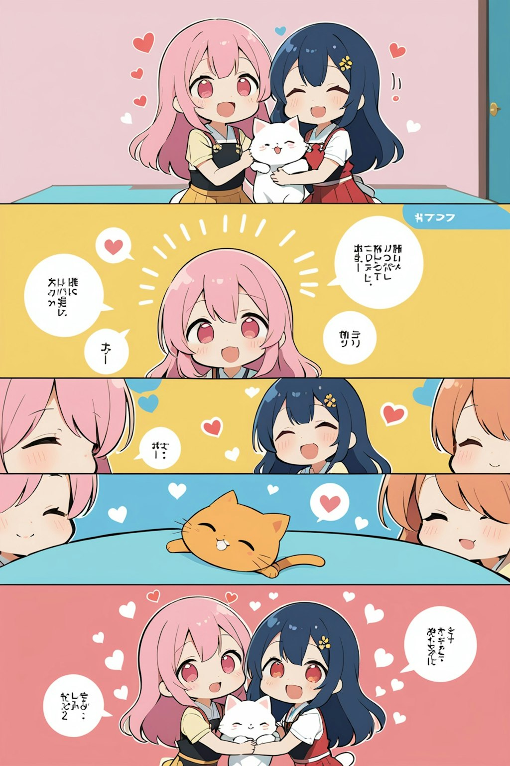 猫と女の子