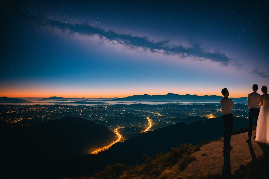 満点の星空を見ながら