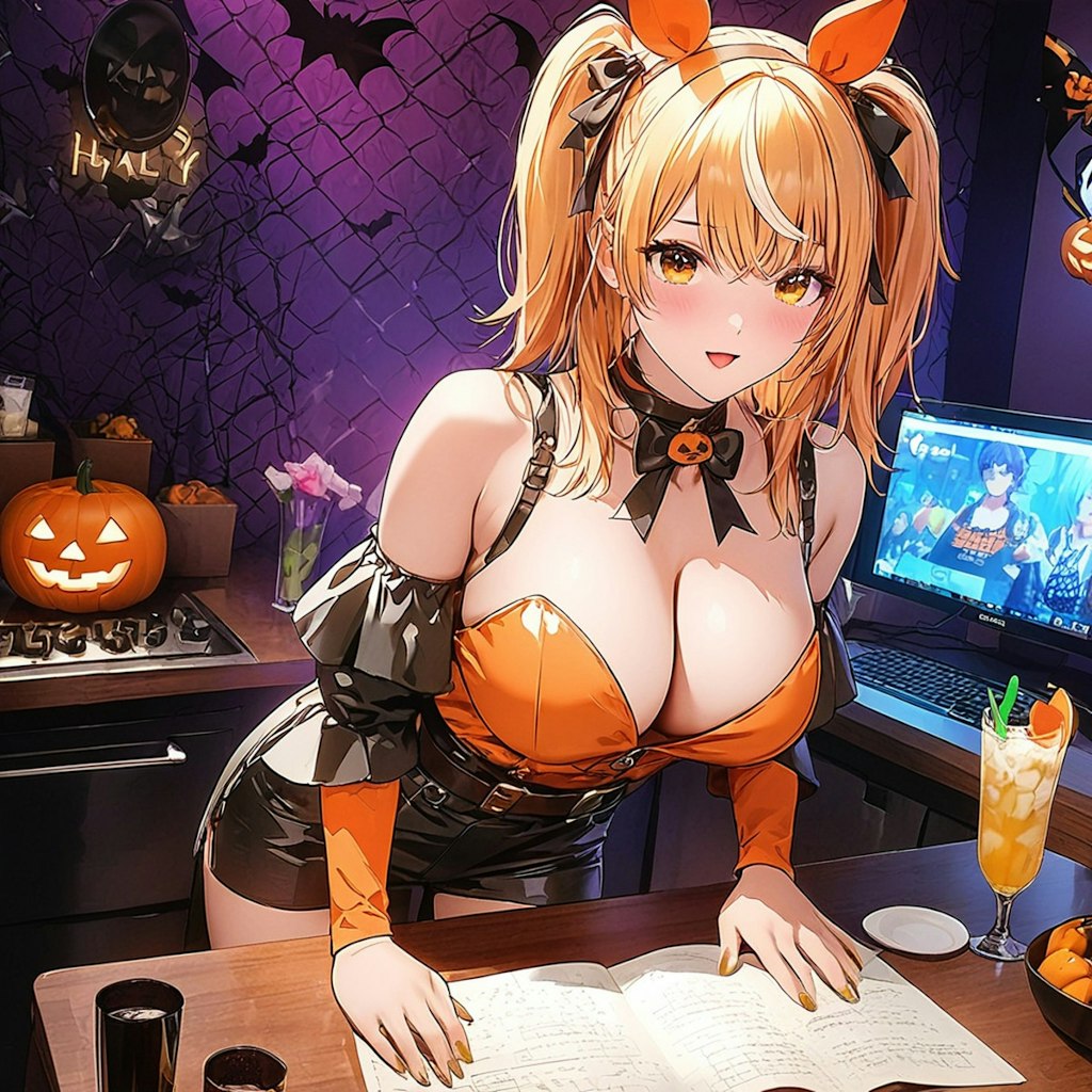 ハロウィンの魔力のせいで巨乳美女になっちゃった元男！