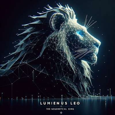 Luminous Leo: The Geometric King