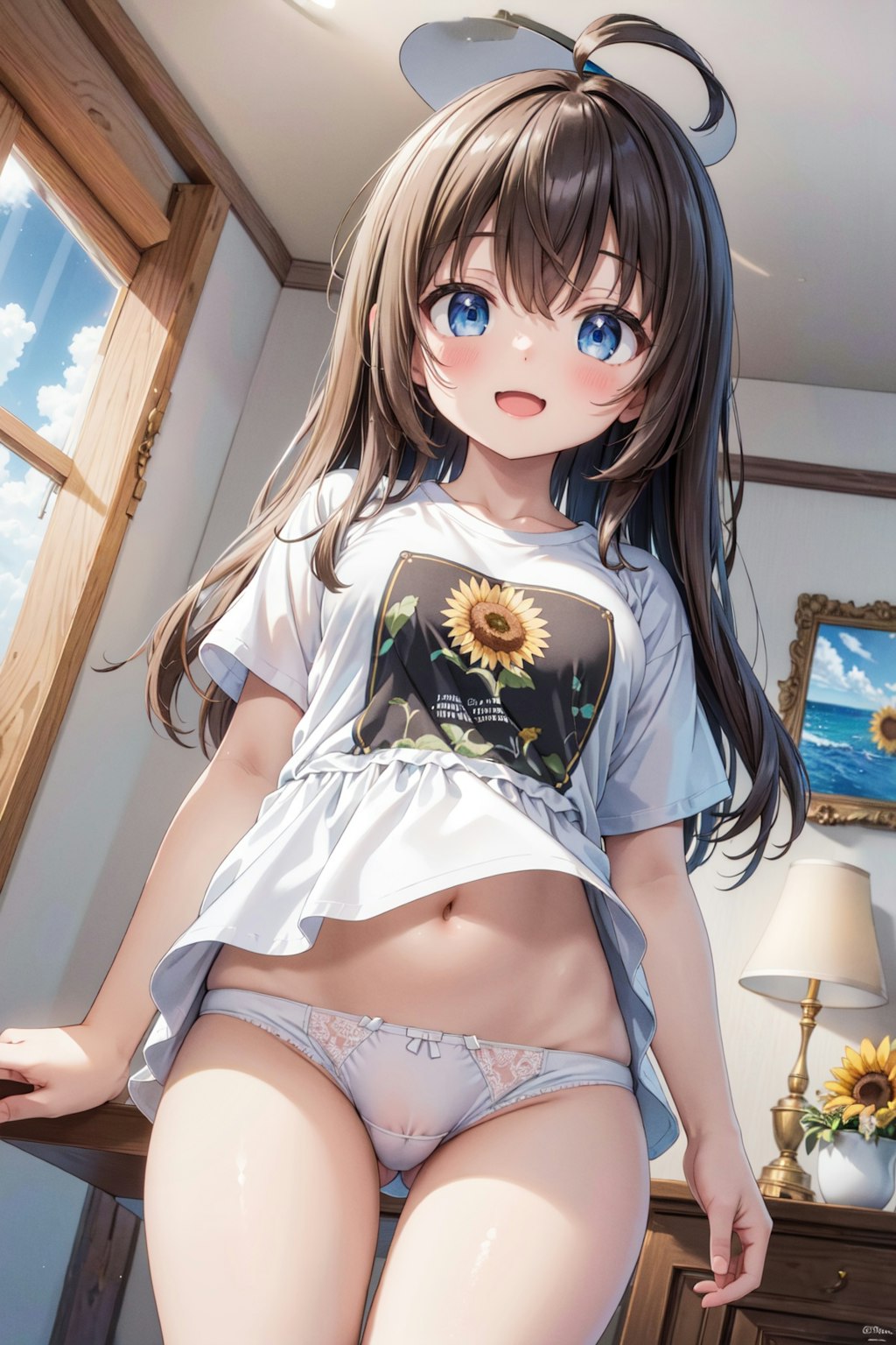 Tシャツとパンチラ