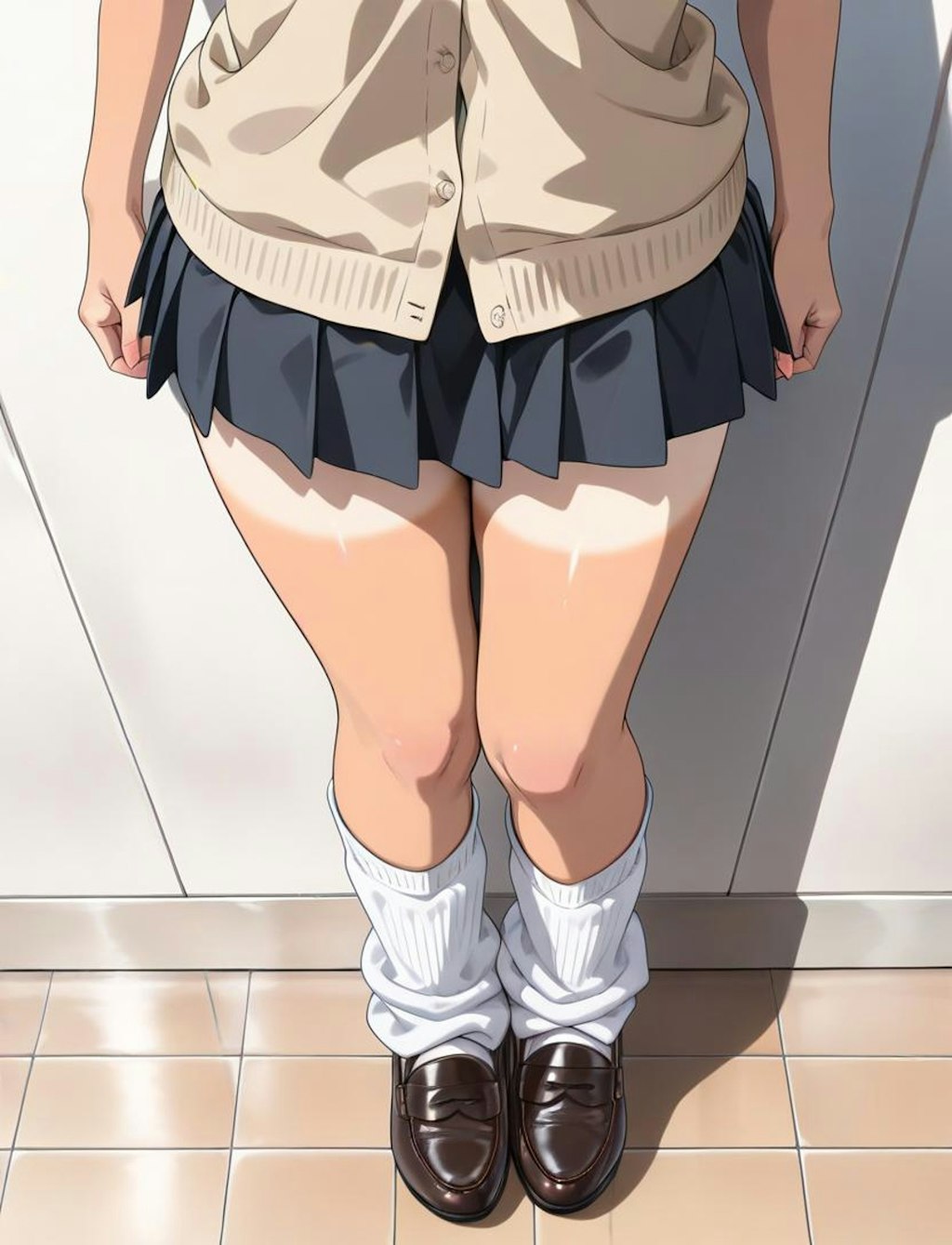 スパッツ焼けのJKちゃん。