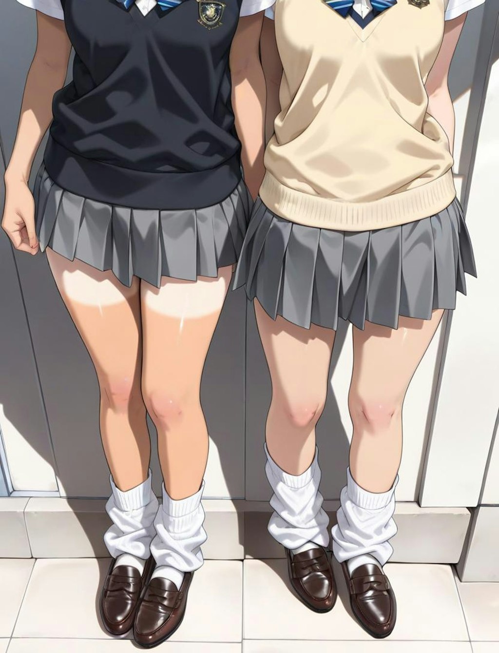 スパッツ焼けのJKちゃん。