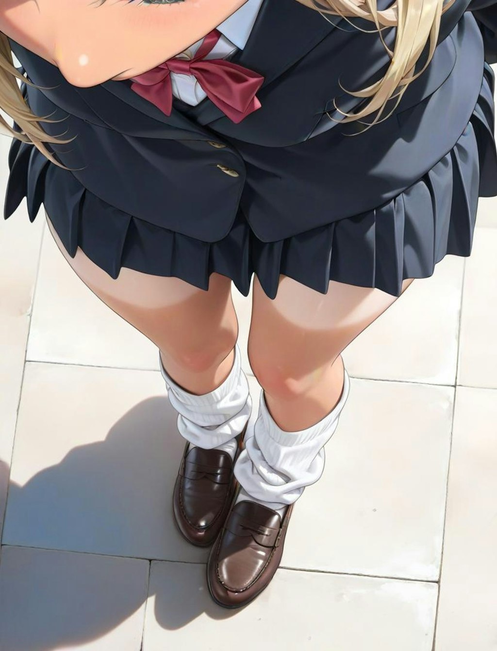 スパッツ焼けのJKちゃん。
