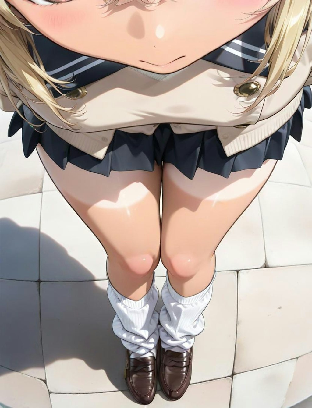 スパッツ焼けのJKちゃん。