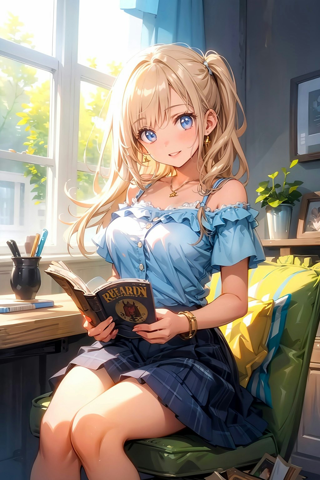 今日のトパーズちゃん　読書