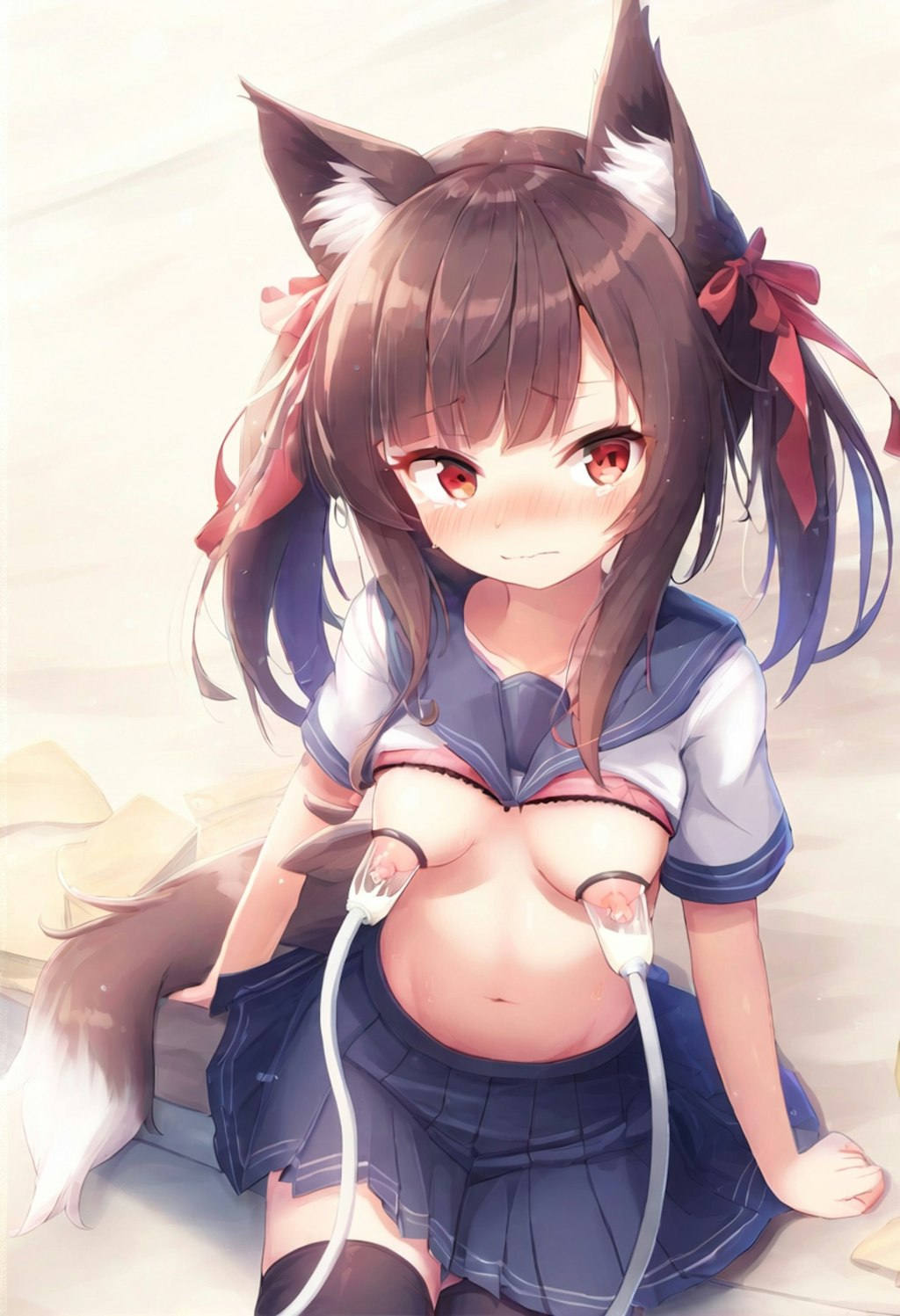 搾乳されてる娘