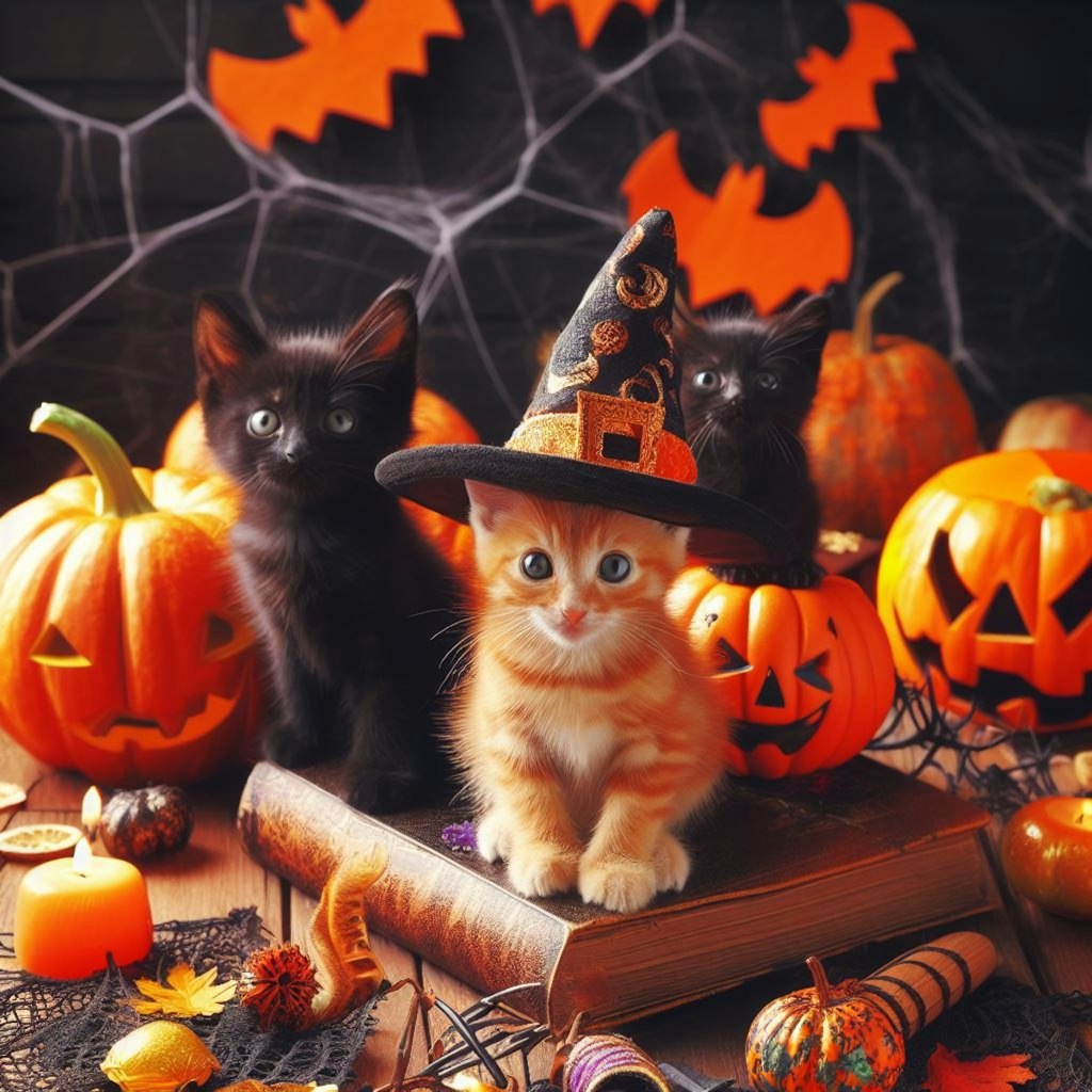 ハロウィンこねこ