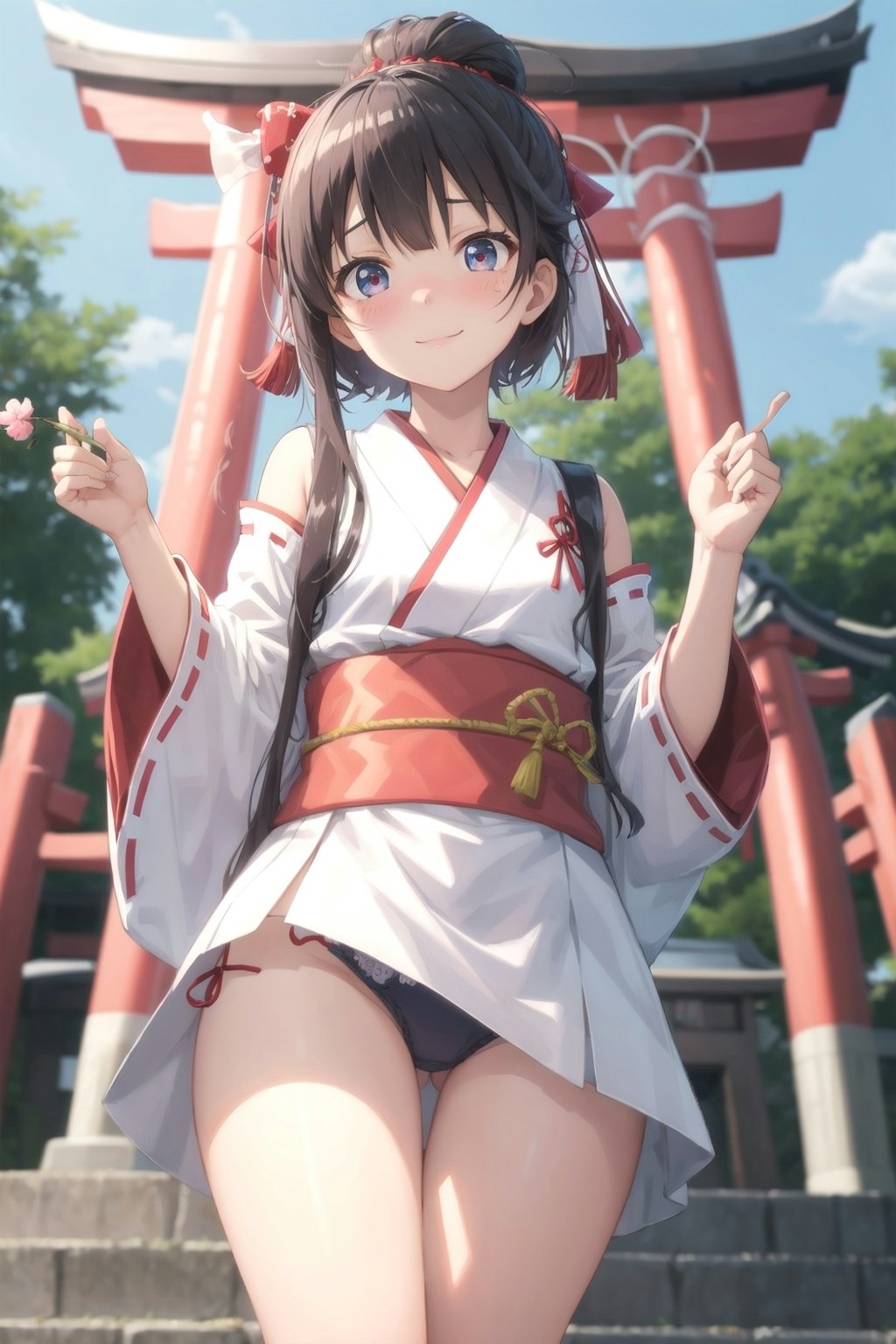 稲荷神社の巫女