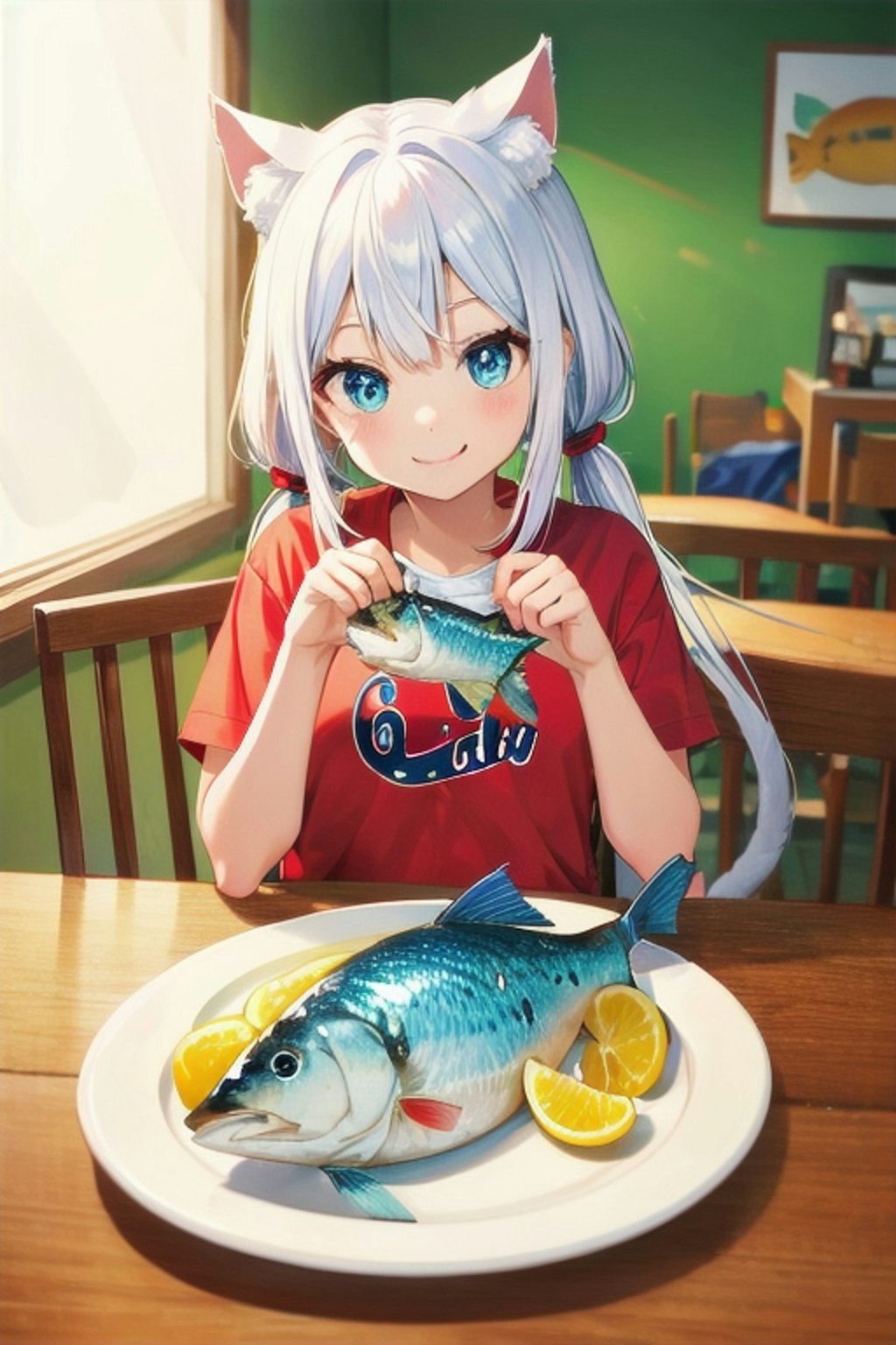 秋刀魚食べたいけど、もうこれでいいのにゃ〜w