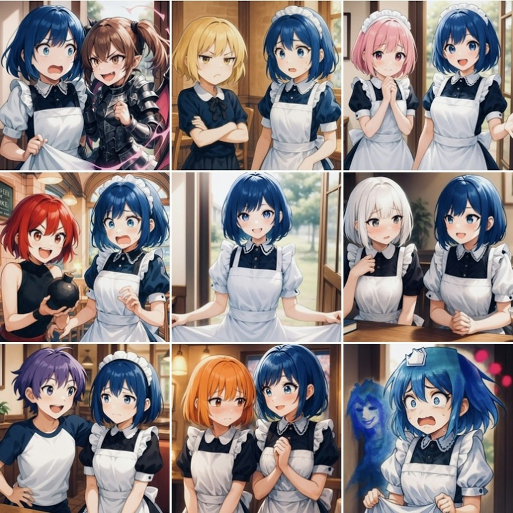 同人サークルぶるずあいのマスコットキャラクターあいちゃんと
