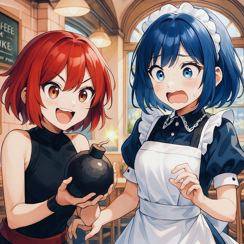 同人サークルぶるずあいのマスコットキャラクターあいちゃんと