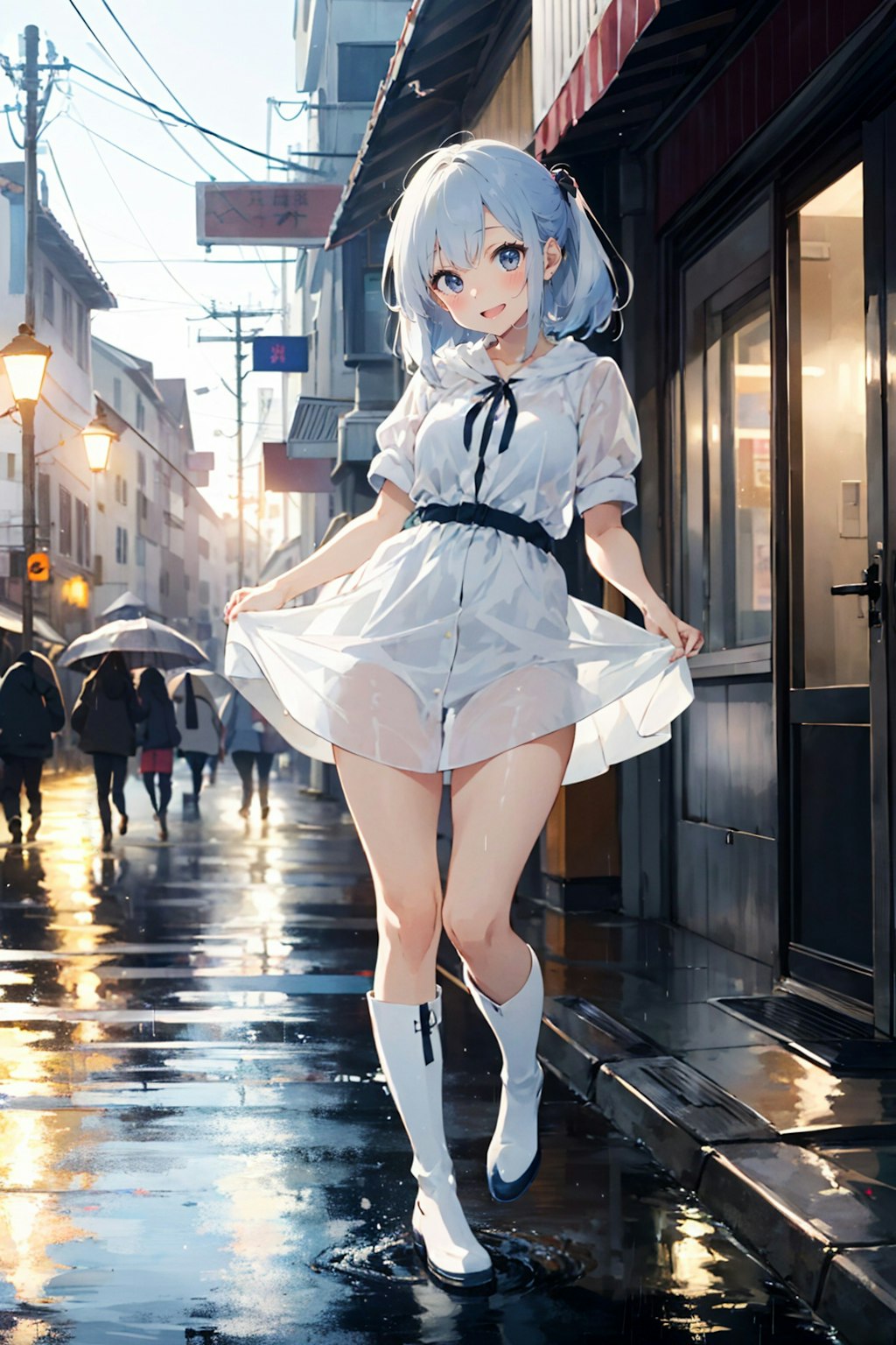 雨が好きな子