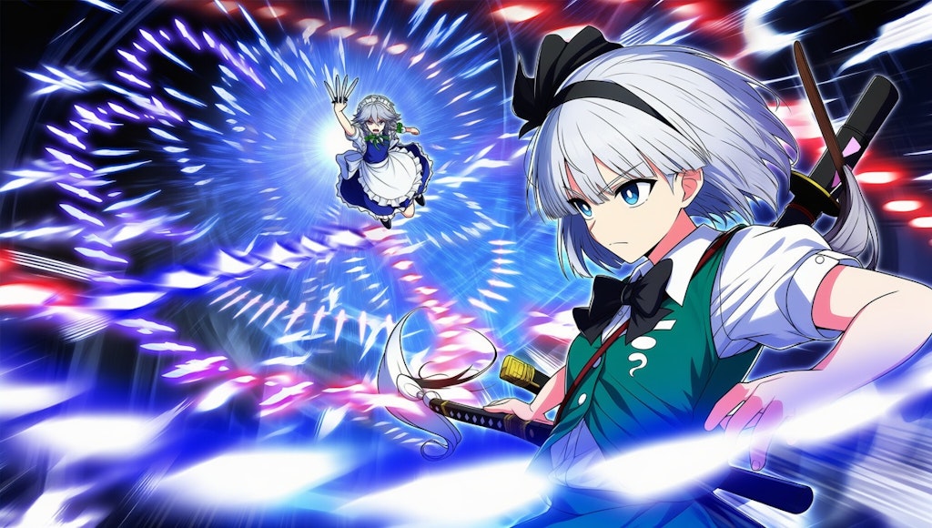 V4,5　東方　咲夜　妖夢　弾幕ごっこ