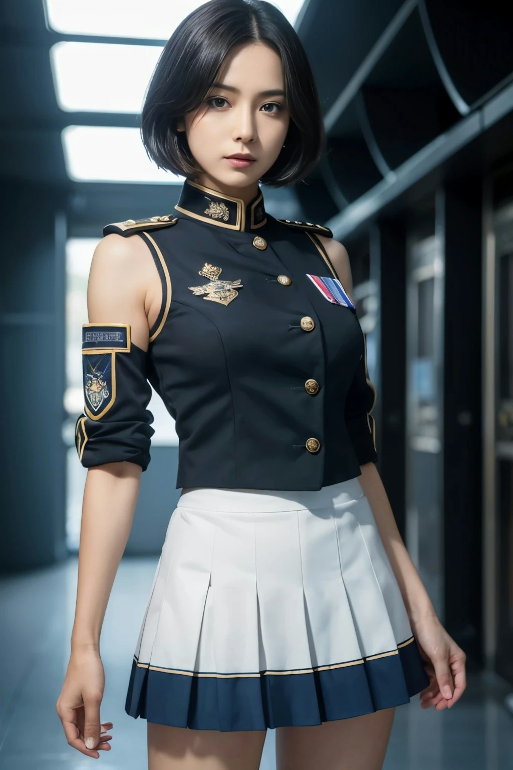 エリート軍服美女