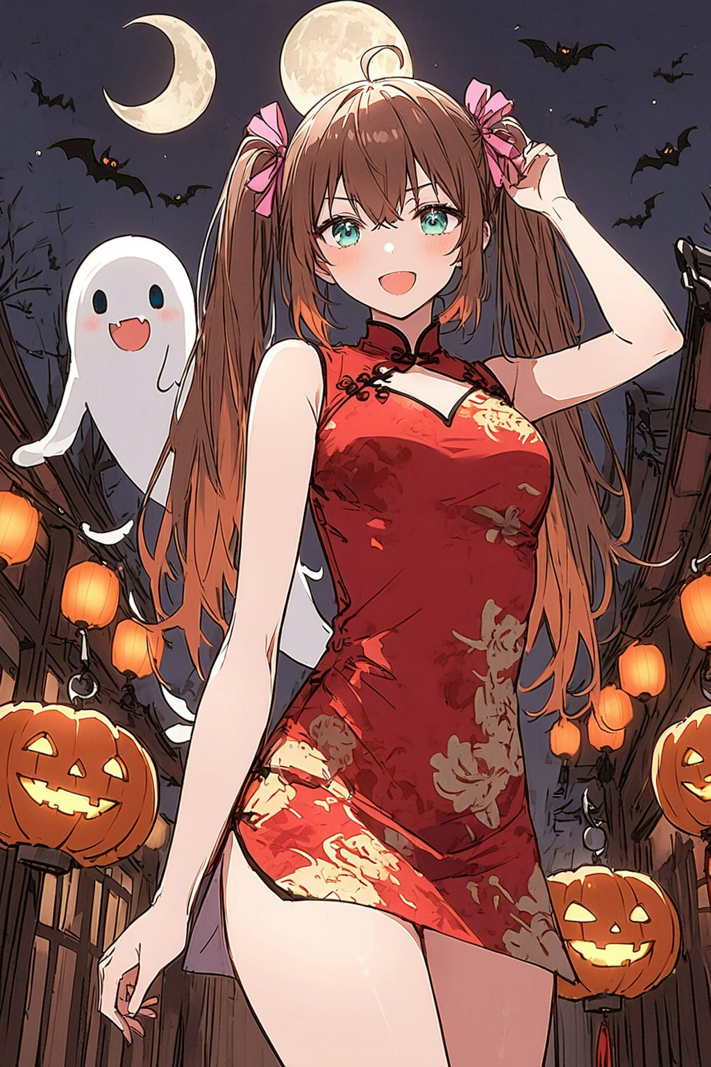 ハロウィンとチャイナドレス