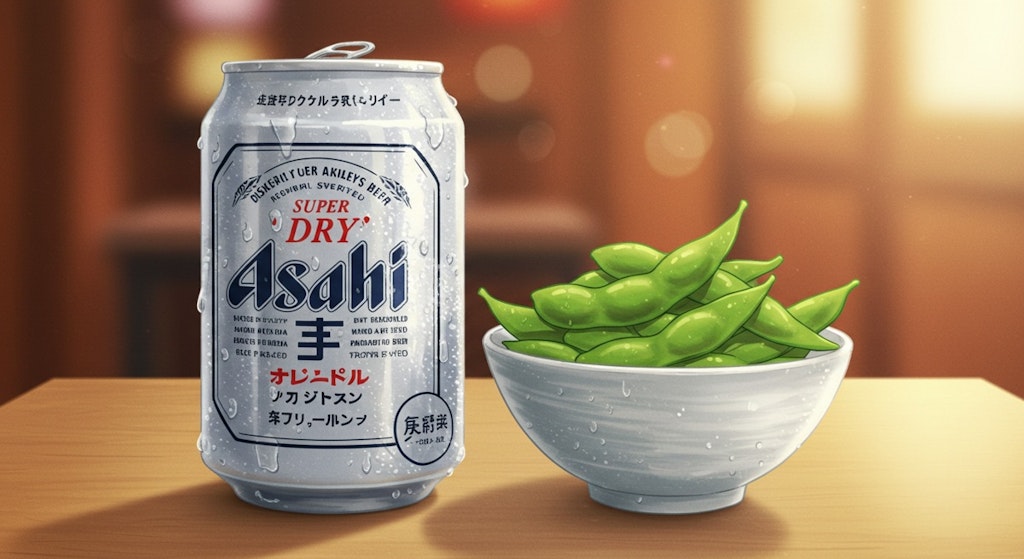 缶ビールと枝豆