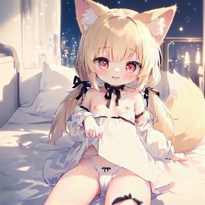 一緒に寝ようよ︎‪💕 (r18 fox girl 3)