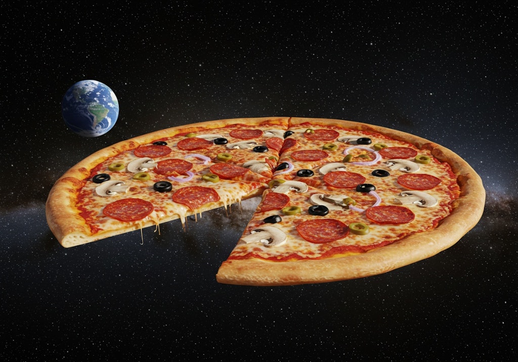 宇宙サイズのジャンボピザ