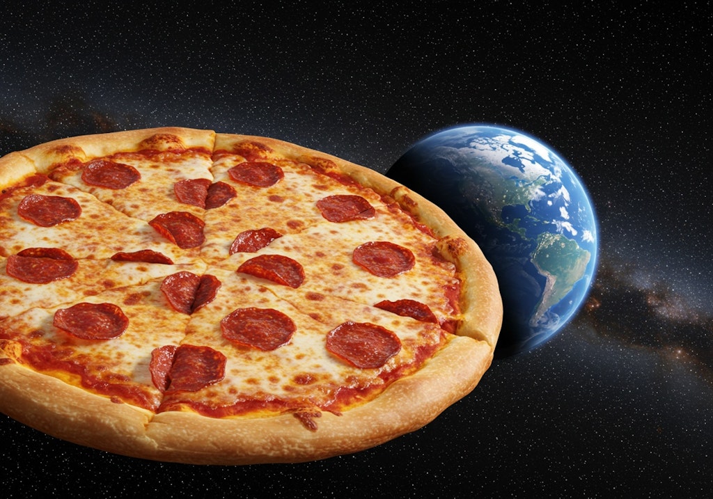 宇宙サイズのジャンボピザ