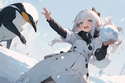 ユキガッセンツヨスギペンギン -Those Penguins Are Too Strong for Snowball Fights.
