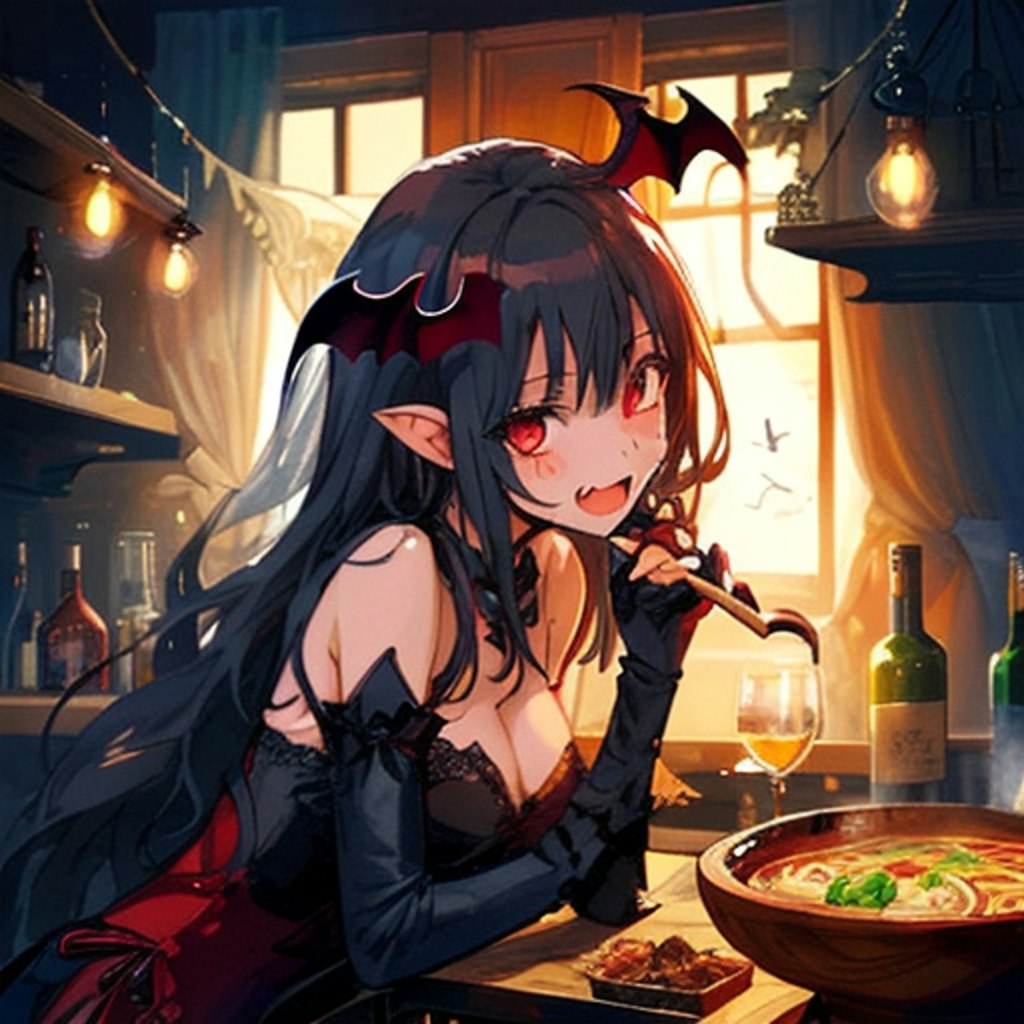 ある意味最強-血より大蒜ラーメン好きのVampireGirl